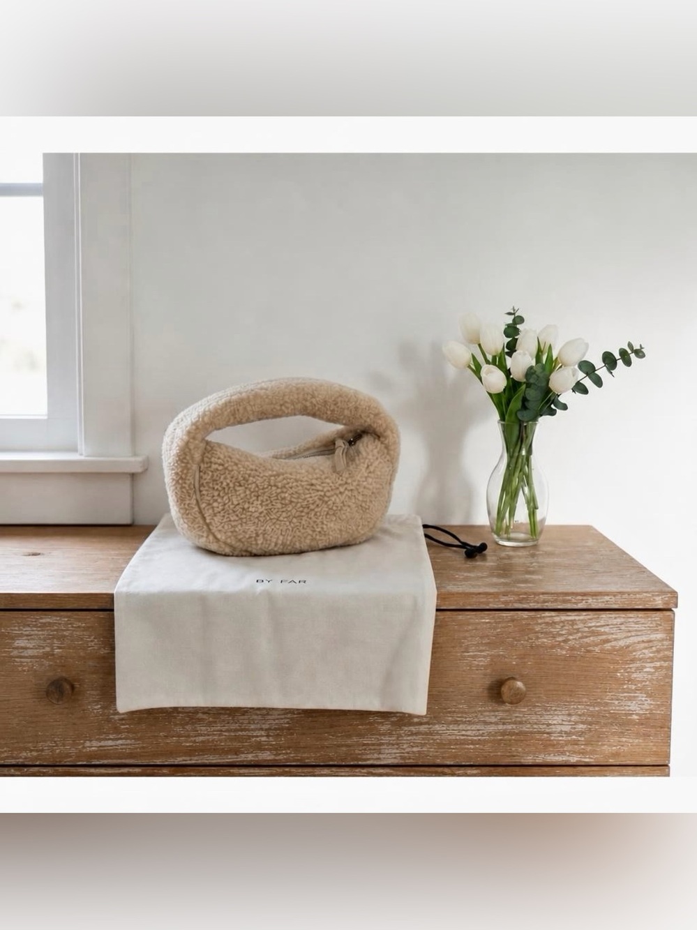 BY FAR Baby Cush Genuine Shearling Mini Bag